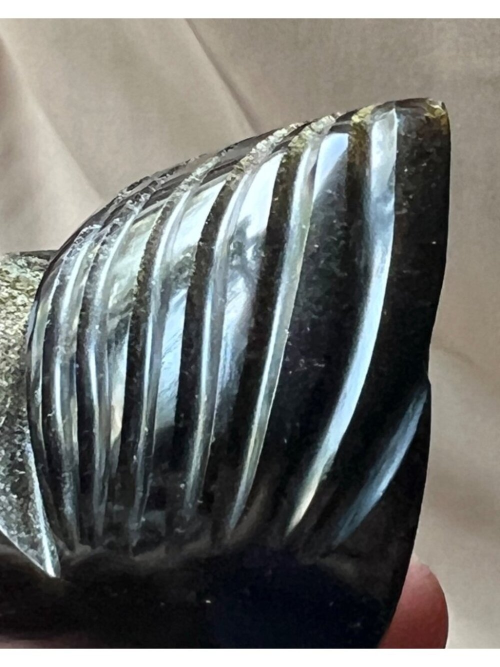 Hand Carved Sea Lion Sculpture Onyx Black Collectible 4.5" Long Approx. Gift Dad - Picture 10 of 15
